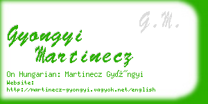 gyongyi martinecz business card